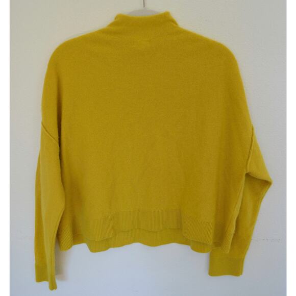 Pilcro Anthropologie Alani Cashmere Sweater Small Chartreuse Yellow - Picture 4 of 7